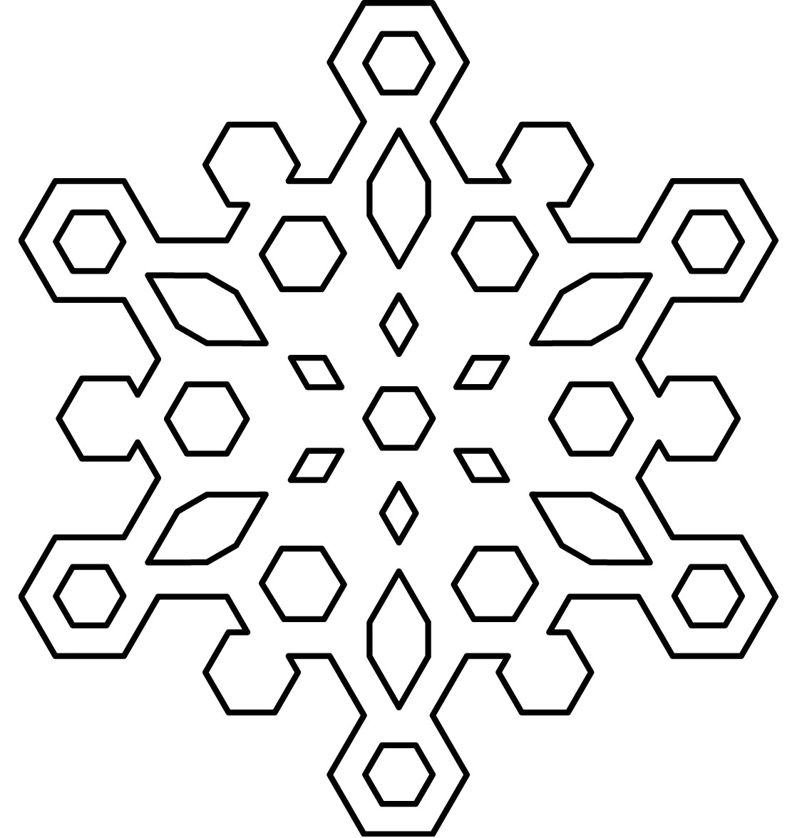 Free printable snowflake coloring pages for kids