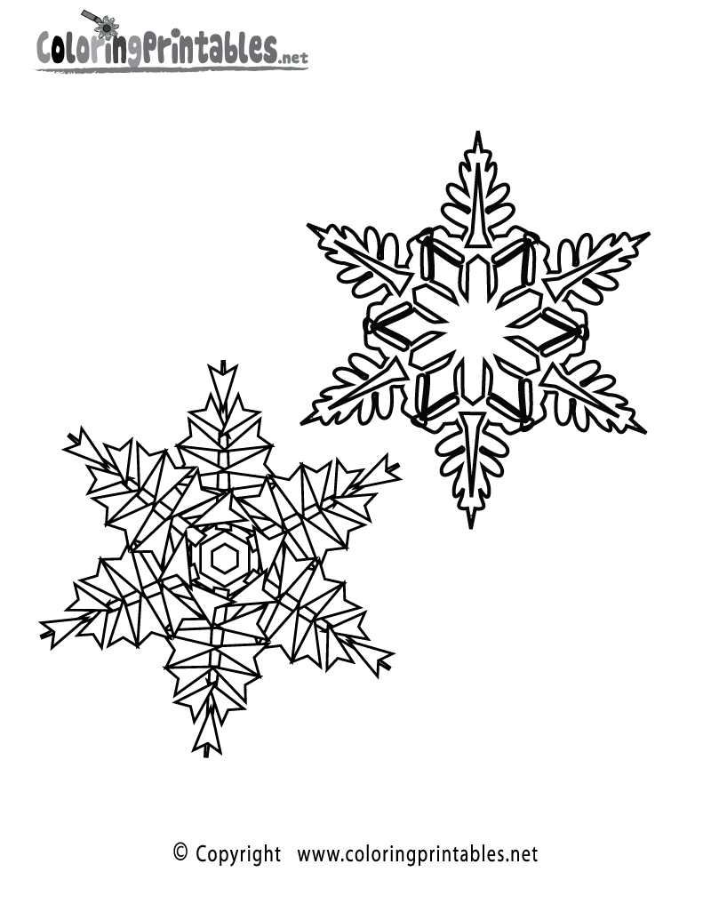 Snowflakes coloring page