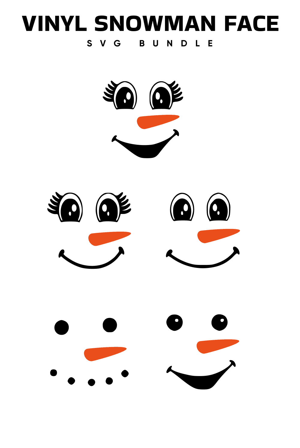 Vinyl snowman face svg â