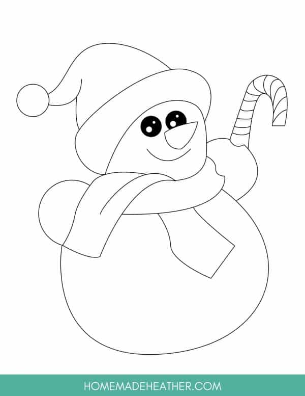 Free printable snowman coloring pages homemade heather