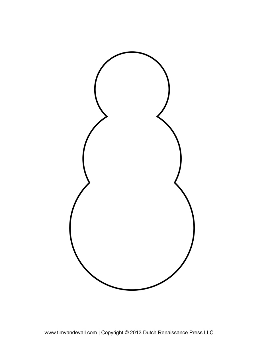 Free printable printable snowman template