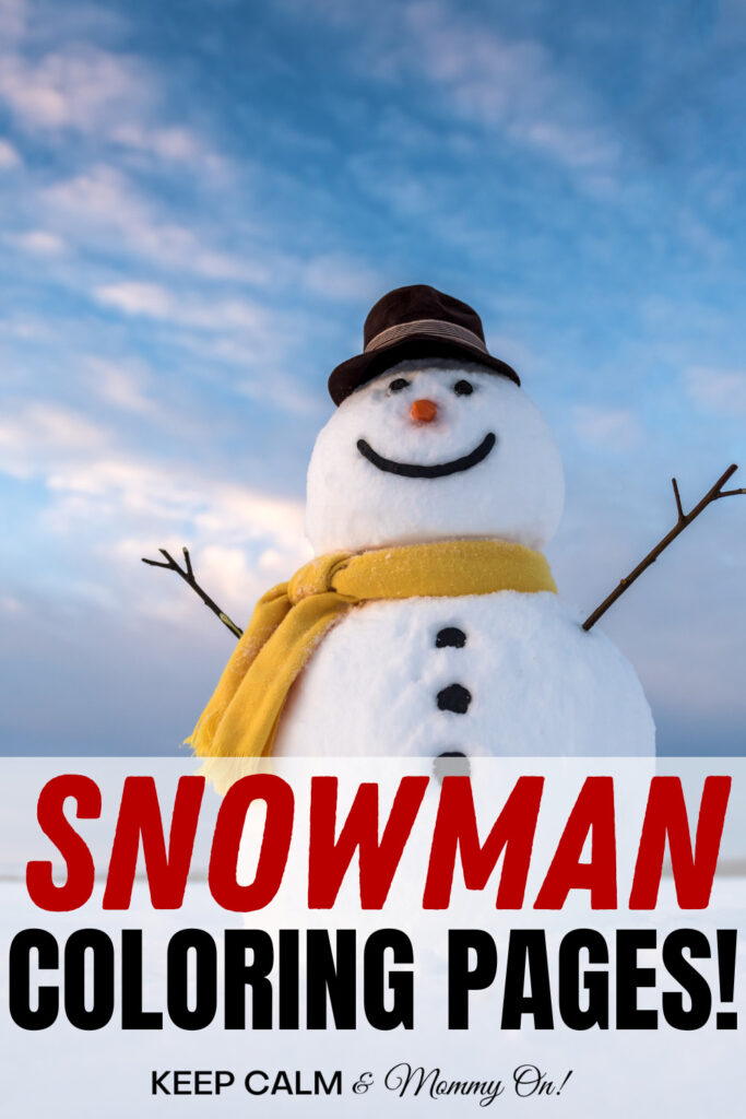 Christmas coloring pages snowman