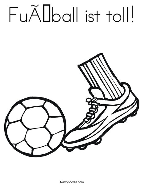 Fuãball ist toll coloring page