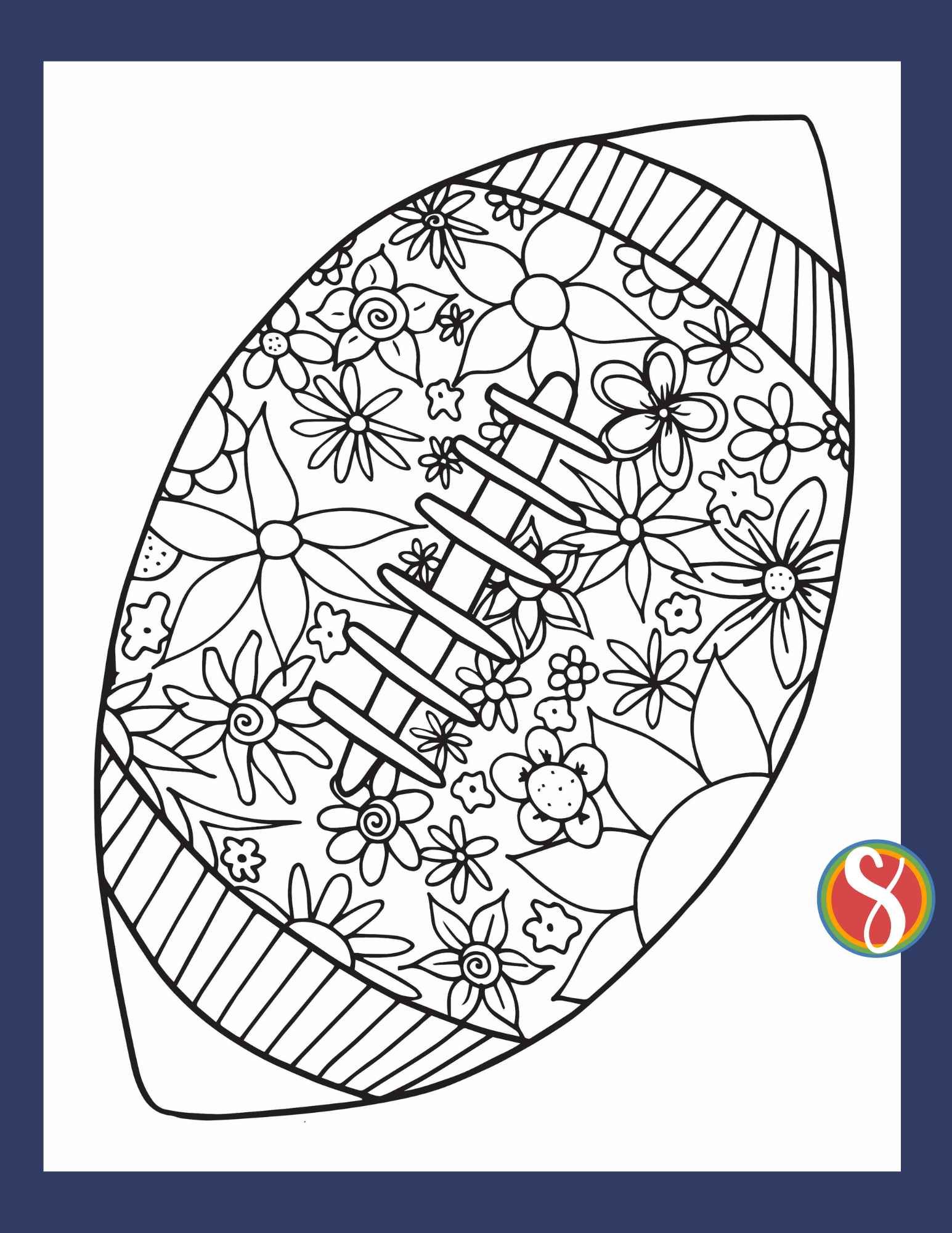 Free football coloring pages â stevie doodles