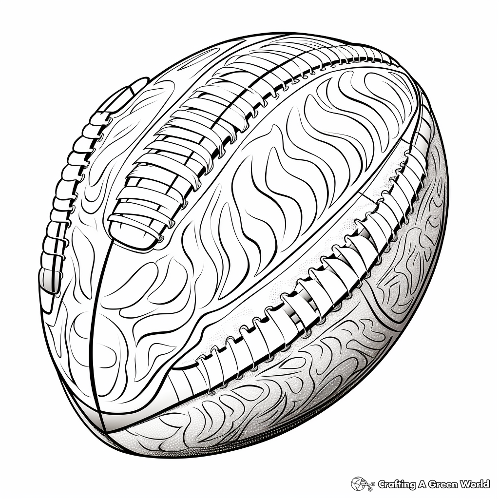 Realistic football coloring pages