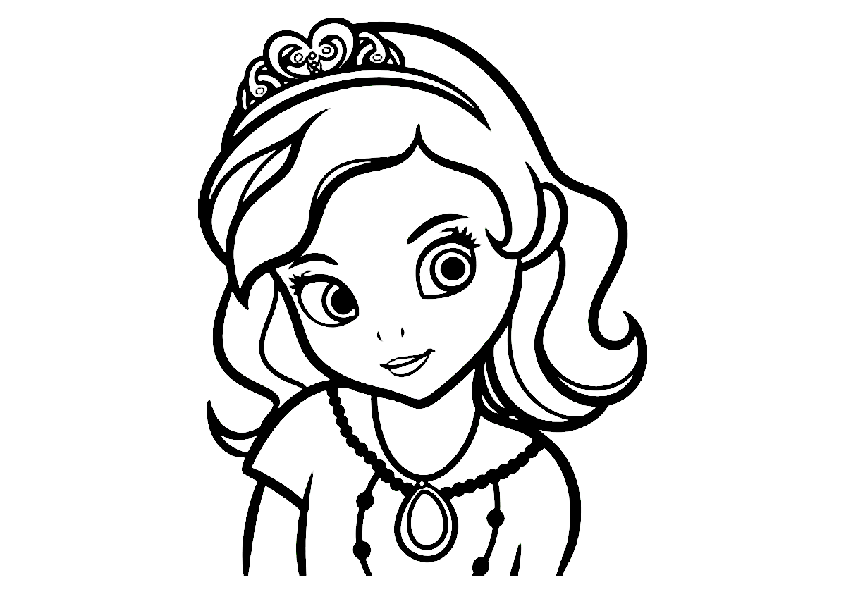 Printable sofia the first coloring print color craft