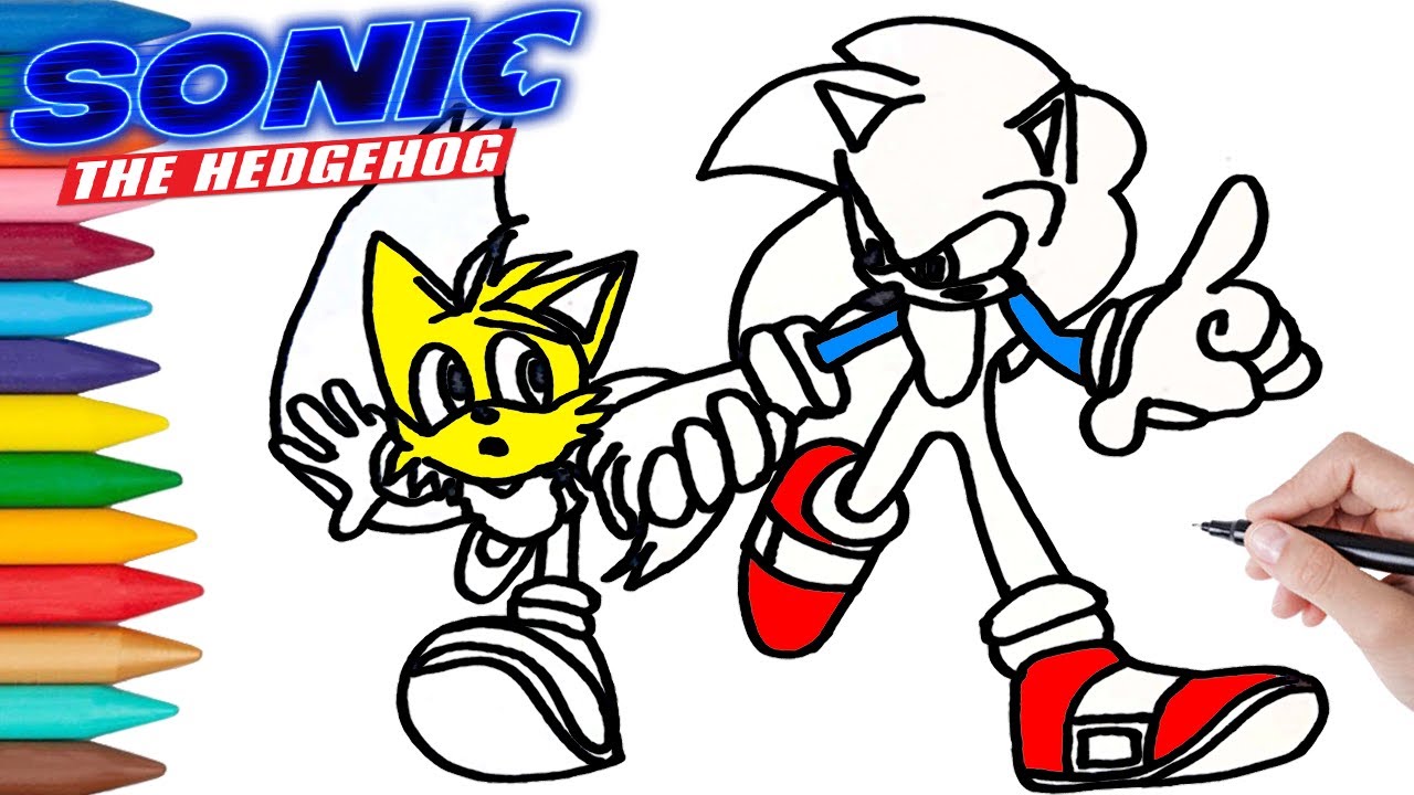 Sonic the hedgehog and iles prower tails coloring page