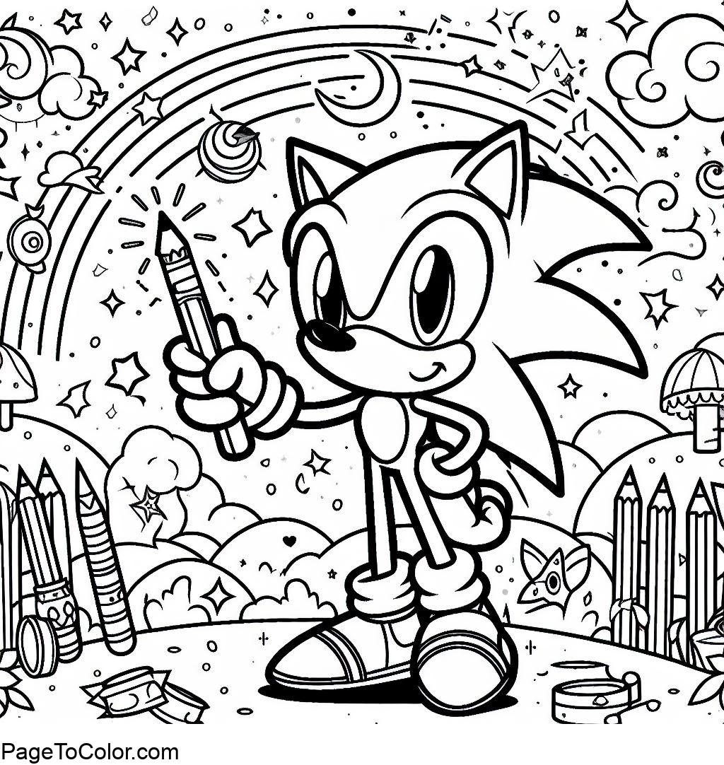 Free printable sonic coloring pages