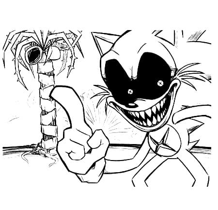 Sonic exe coloring pages