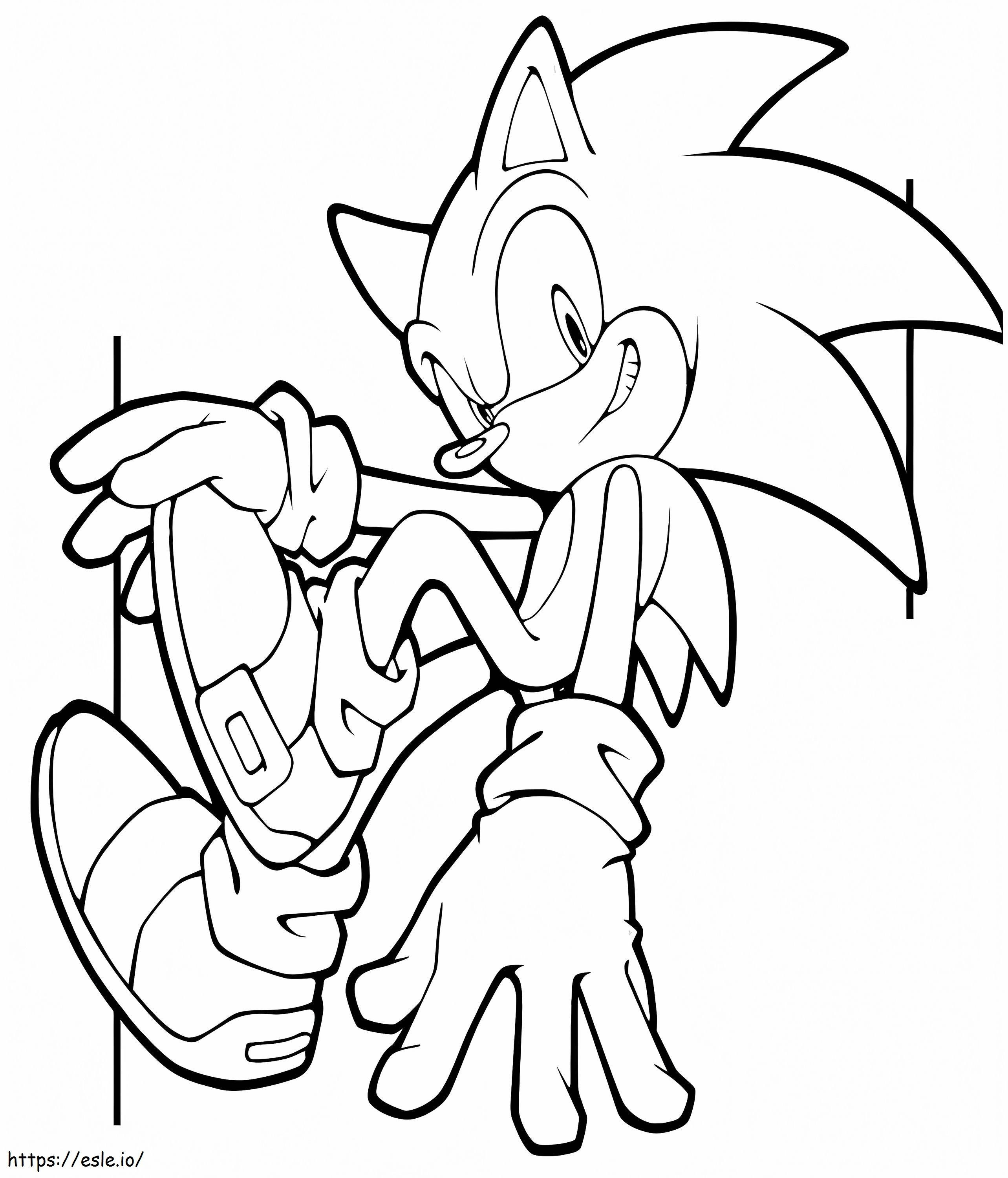 Free printable sonic coloring page