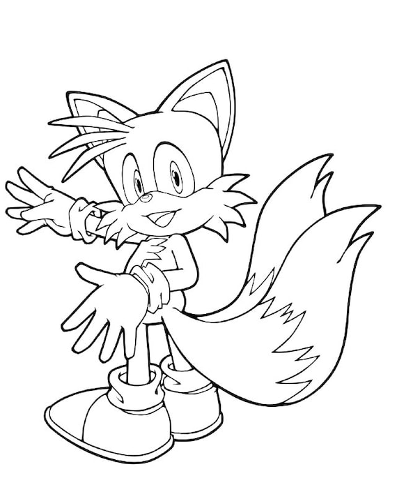 Page bundle of sonic the hedgehog colouring pages for kids digital download