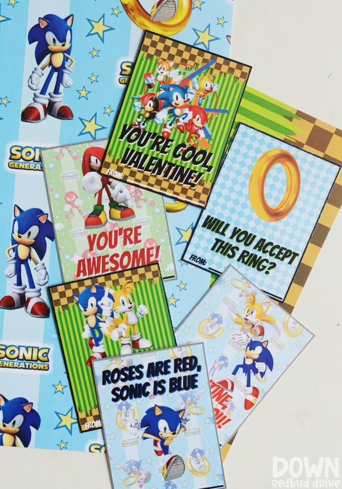 Sonic valentines free printable sonic valentines day cards