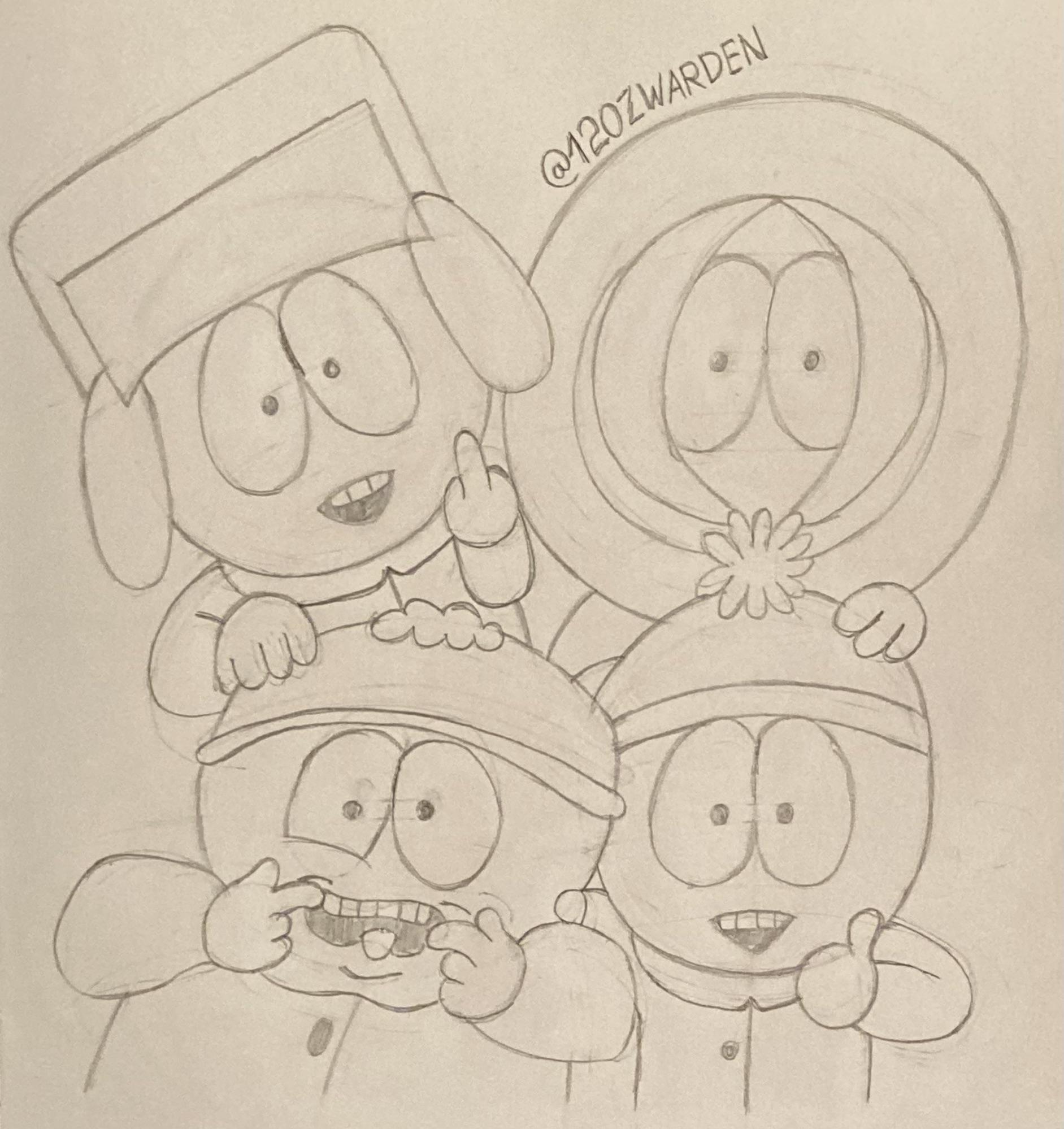 South park redraw in honor of its now belated th birthday rfanart