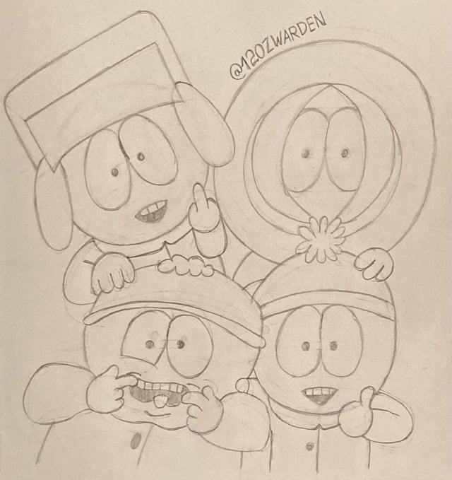 South park redraw in honor of its now belated th birthday rsouthpark