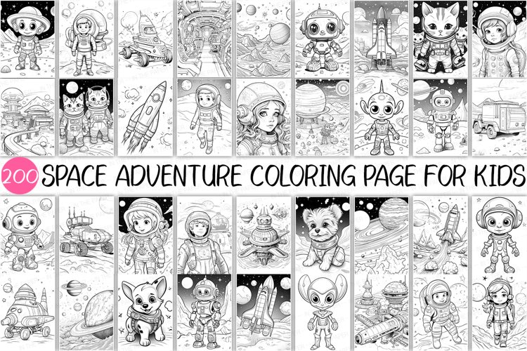 Space coloring pages for kids adventures childrens