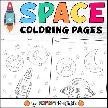 Outer space coloring pages for all ages by lye primary printable
