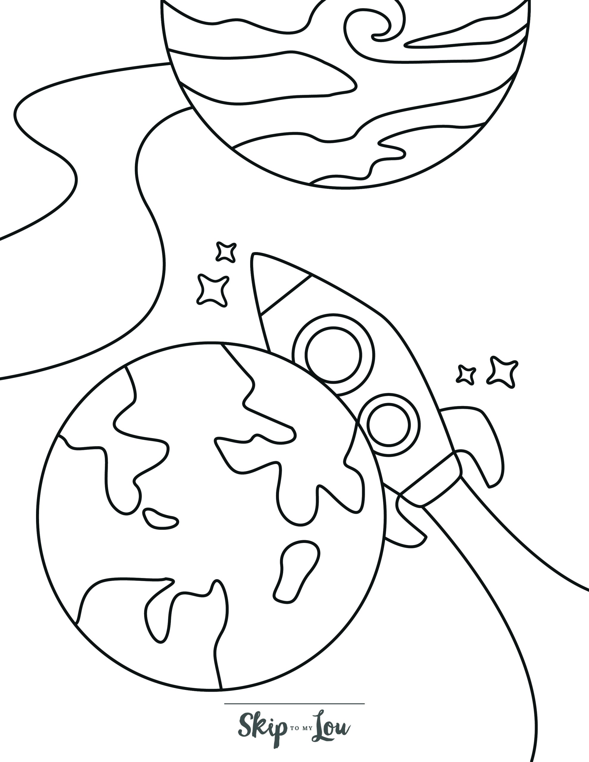 Space coloring pages