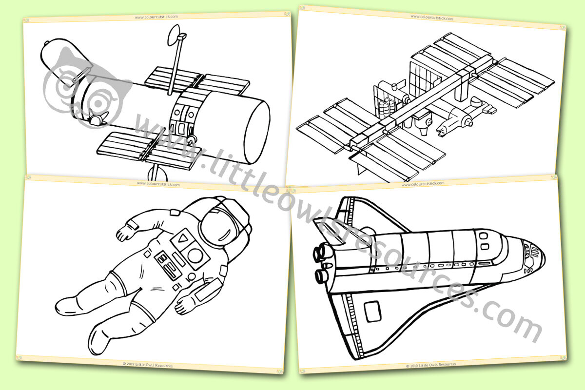 Free space colouring early years eyfs printable resource â little owls resources