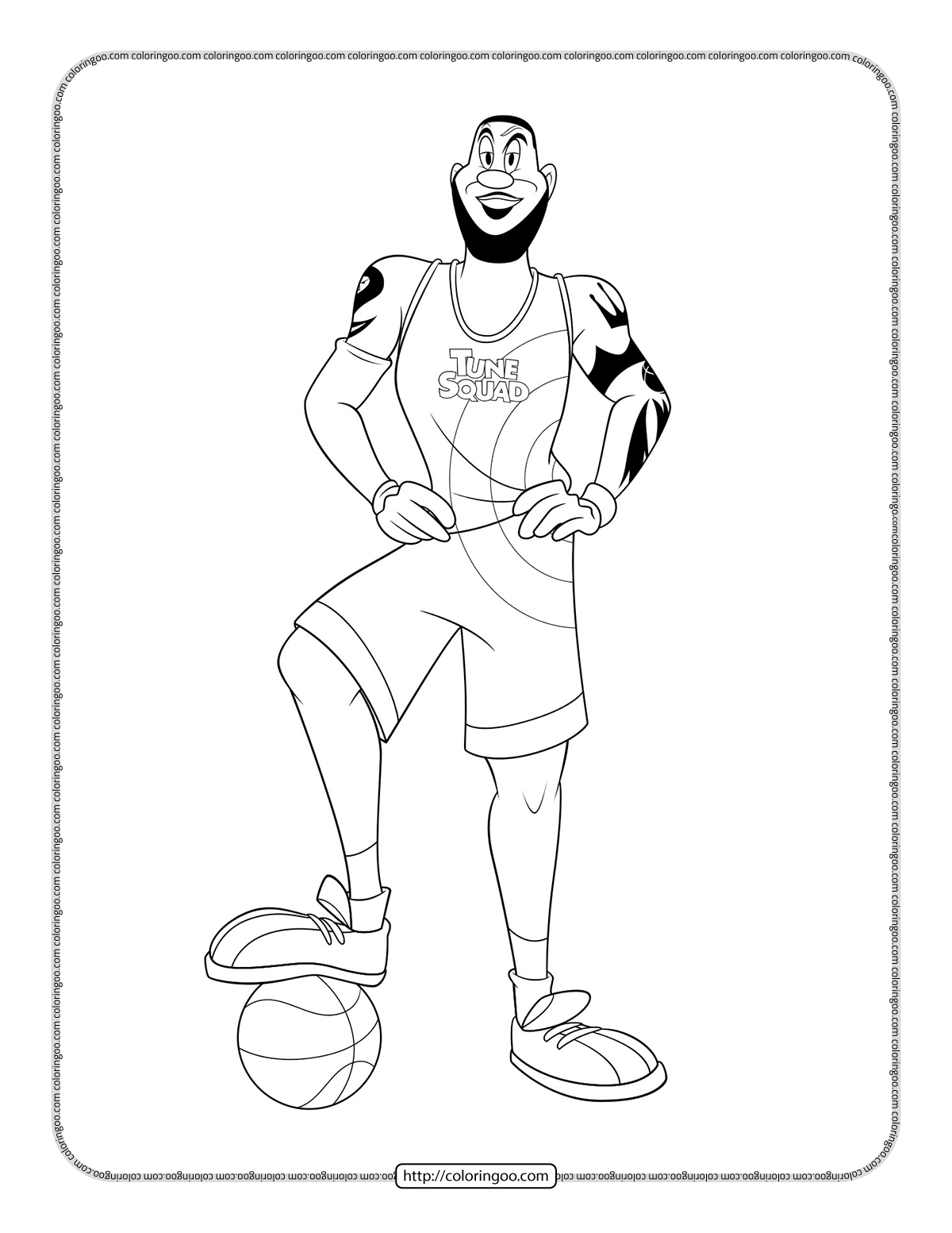 Printable space jam coloring pages updated
