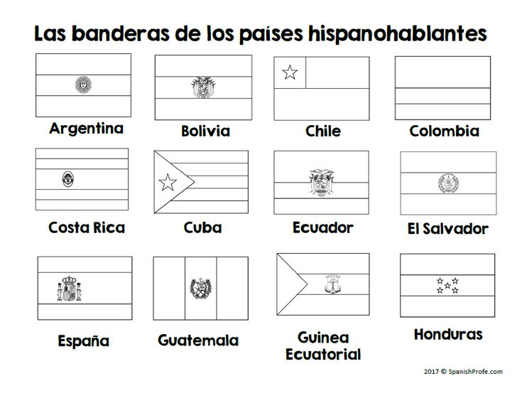 Flags of spanish speaking countries activities banderas paises hispanohablantes