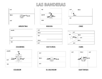 Hispanic country flags coloring page by senoras store tpt