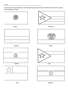 Color the flags coloring sheet by classes by kallie tpt