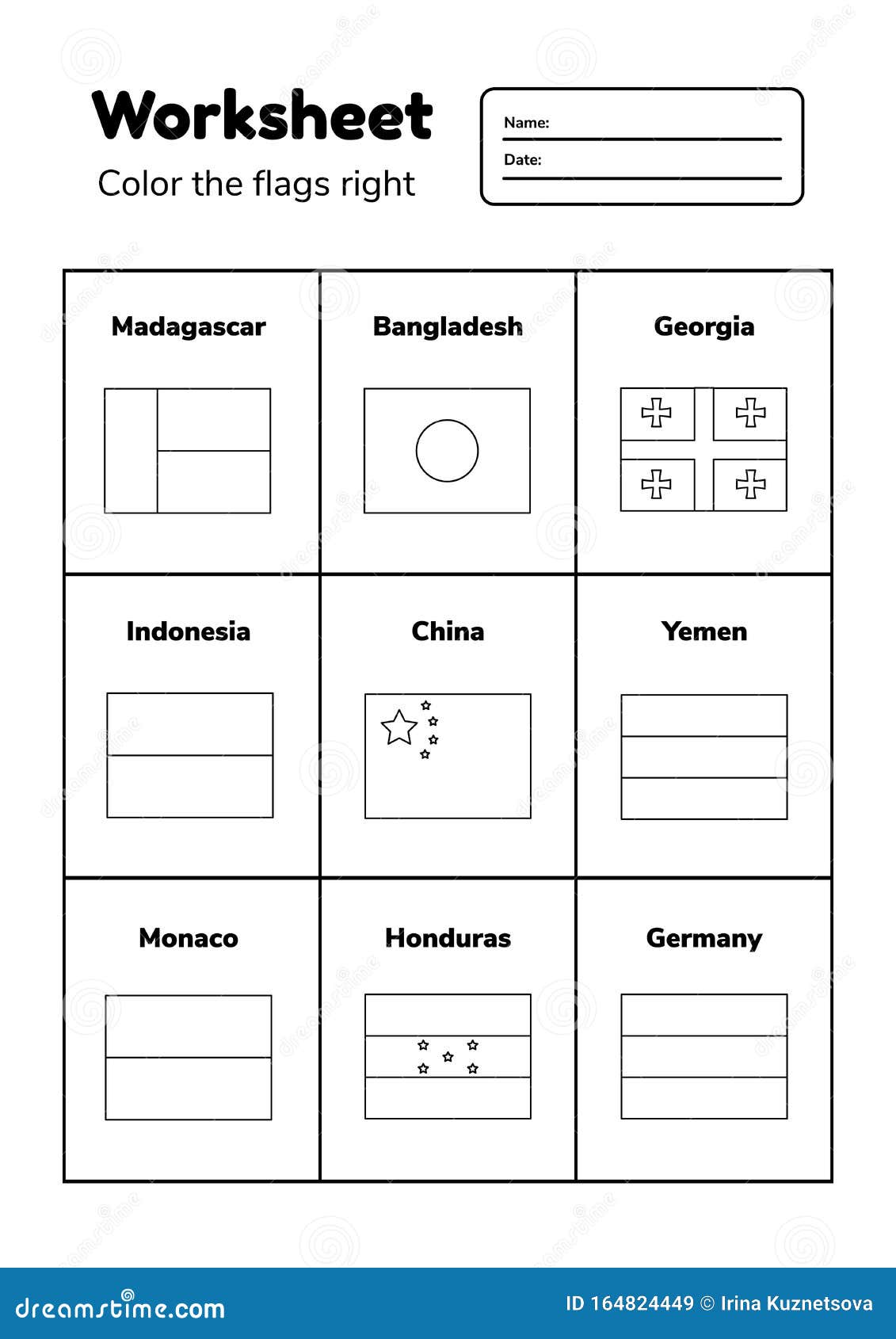 Worksheet color flags stock illustrations â worksheet color flags stock illustrations vectors clipart