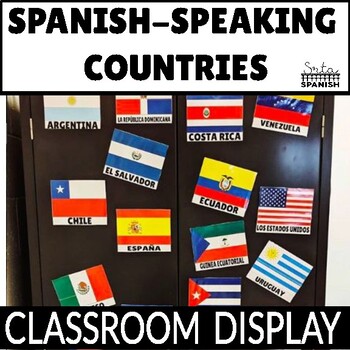 Spanish speaking countries and their flags bulletin board