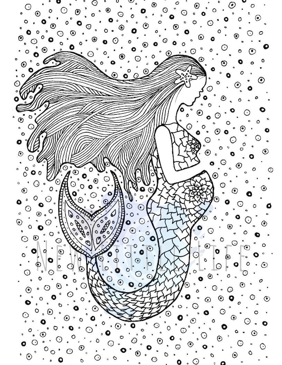 Mermaid pregnant coloring page digital download birth art adult coloring mermaid mandala coloring page pregnancy pregnant mermaid download now