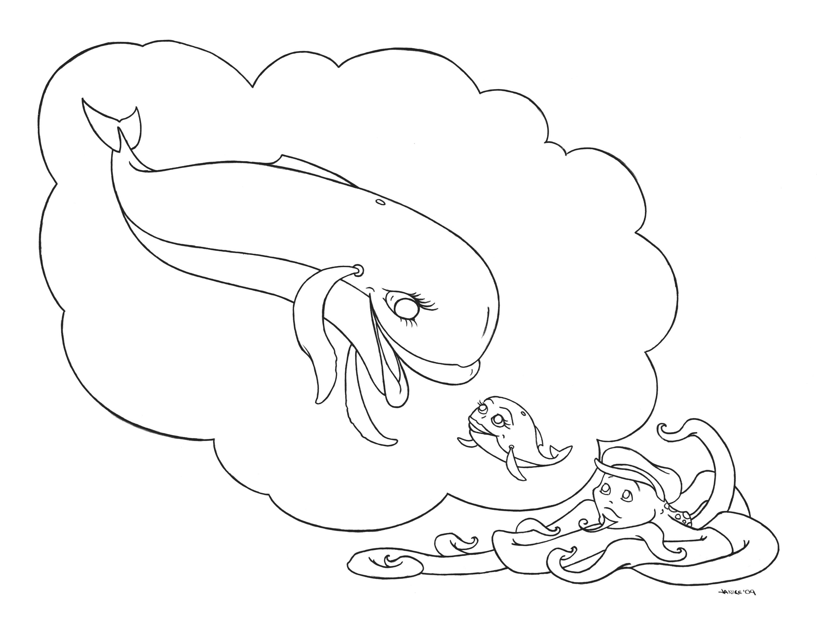 Free printable whale coloring pages for kids