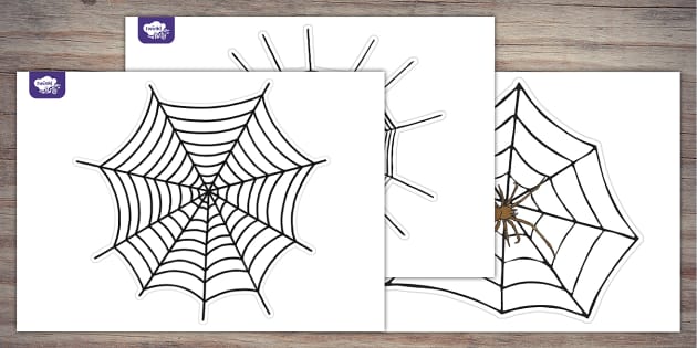 Paper spider webs party teacher made
