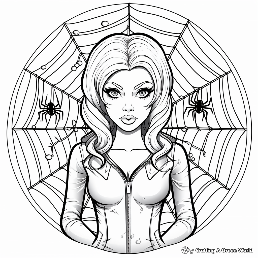 Black widow spider coloring pages