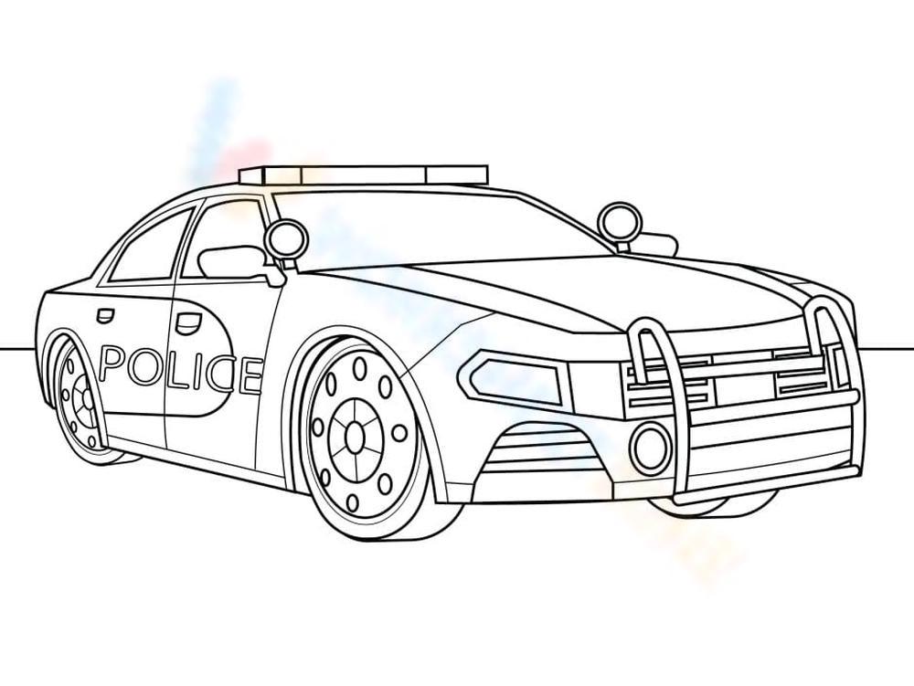 Free printable police car coloring pages for kids