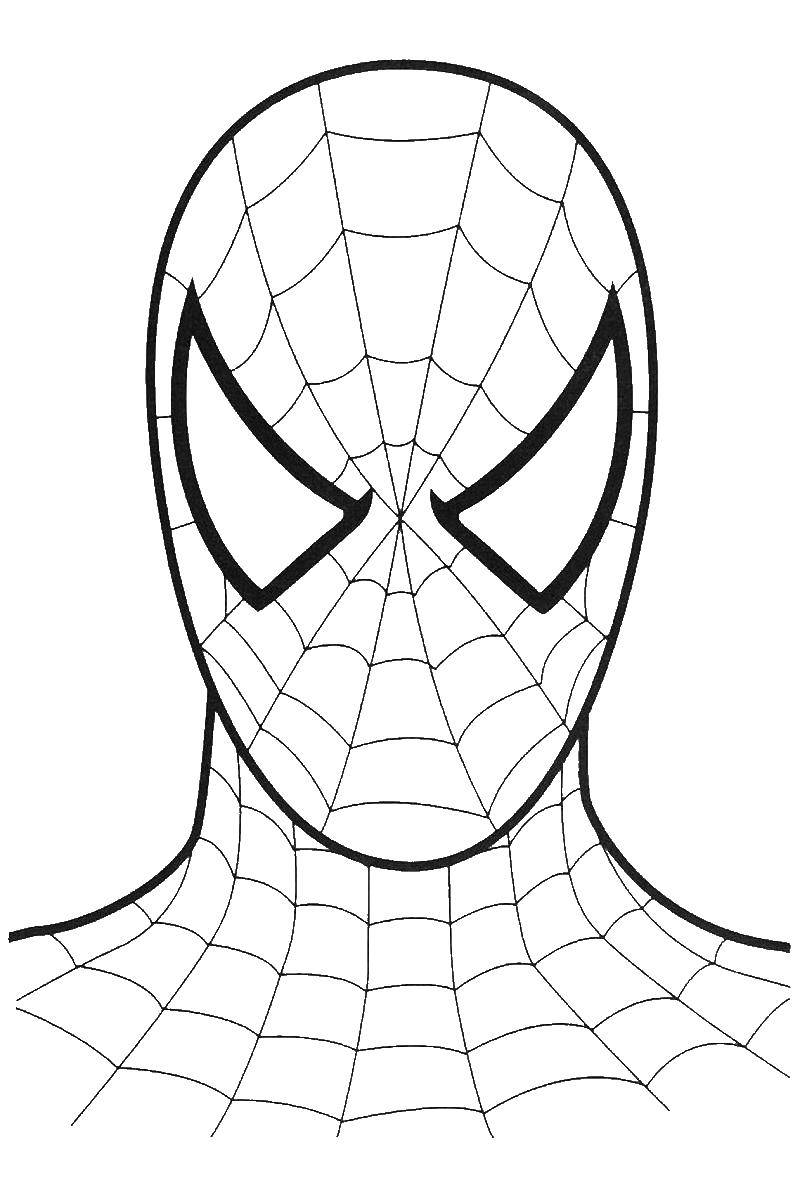 Online coloring pages coloring page spider man mask download print coloring page
