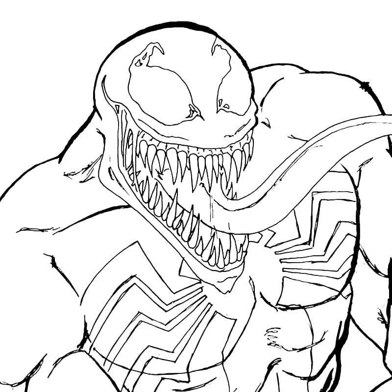 Free interactive printable venom coloring pages for kids