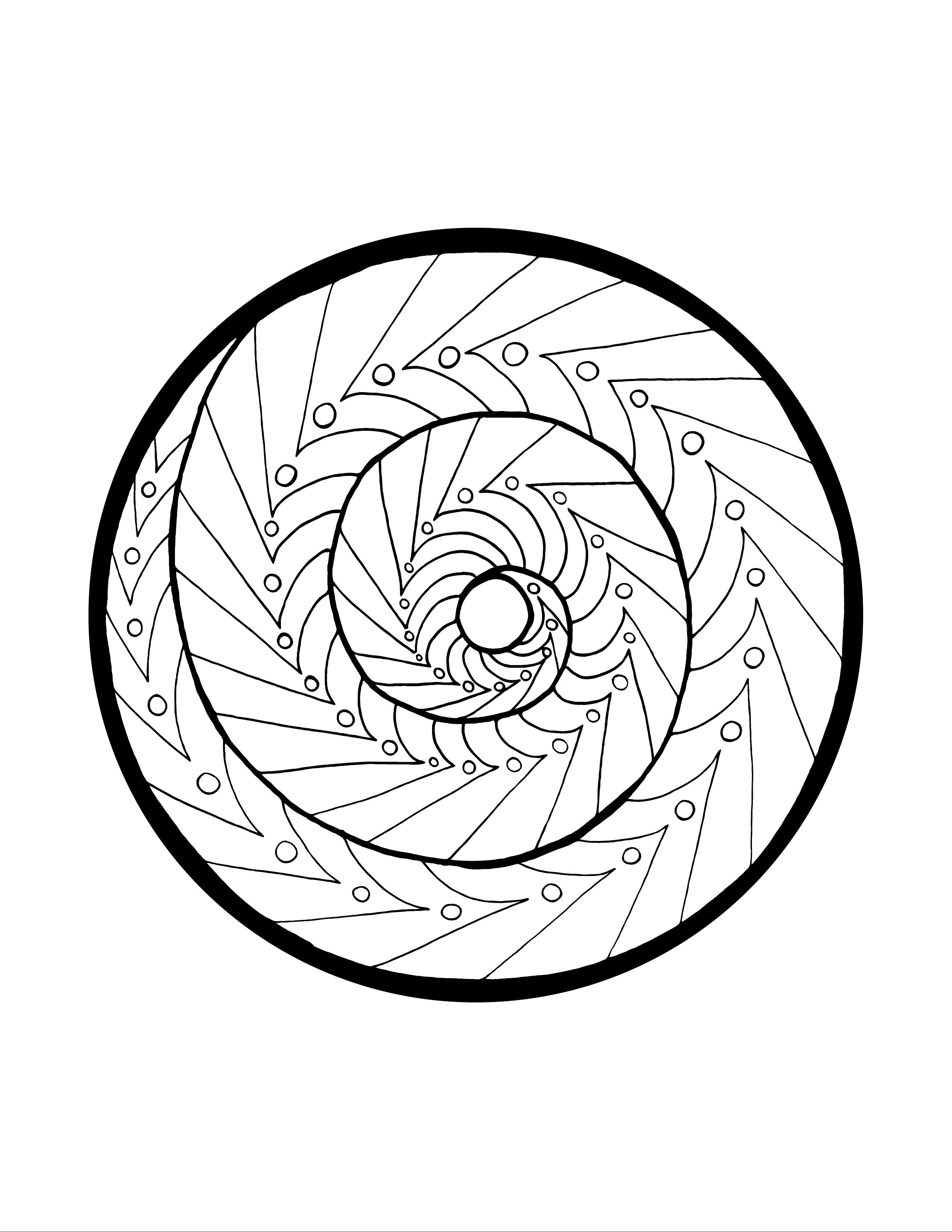Spiral coloring page