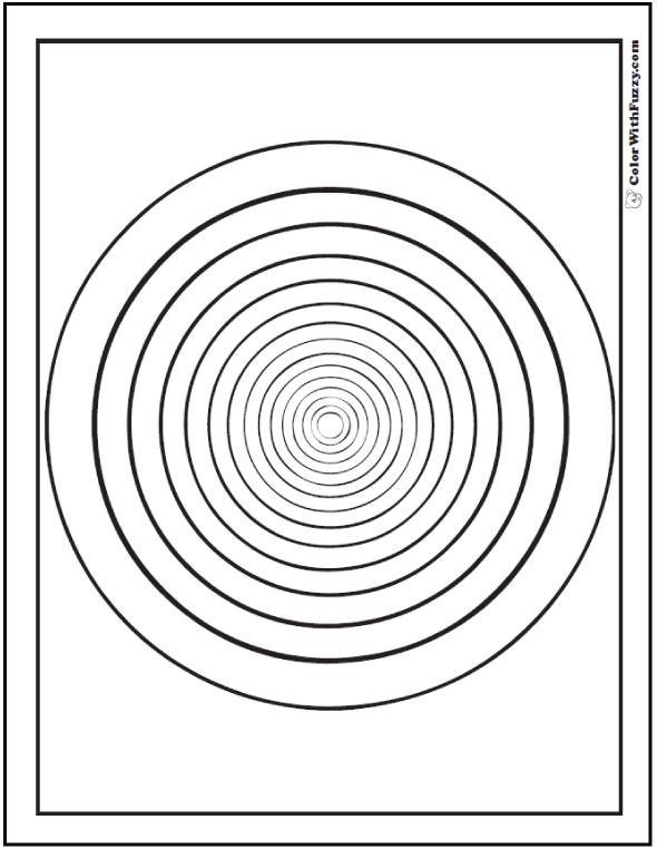 Printable geometric design coloring page