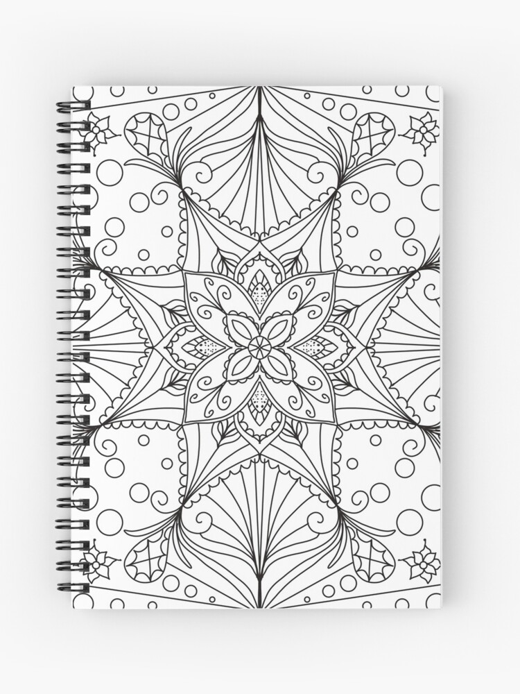 Coloring pages for kids diy colouring spiral notebook for sale by toriascarlett