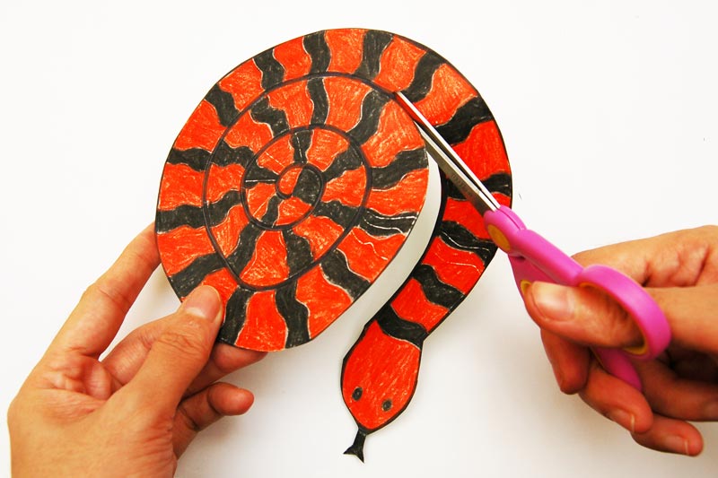 Spiral or coiled snake template free printable templates coloring pages
