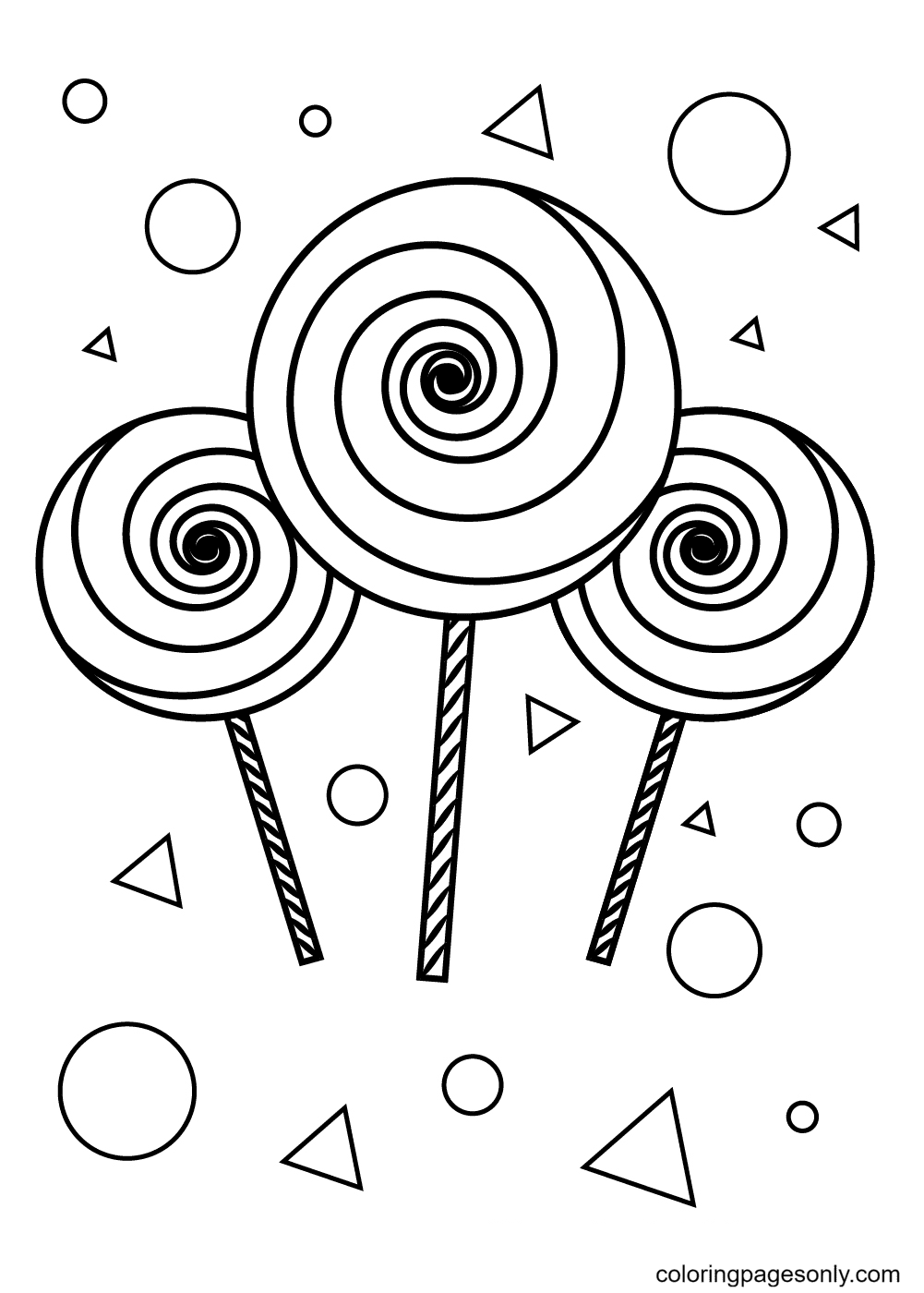 Candy coloring pages printable for free download