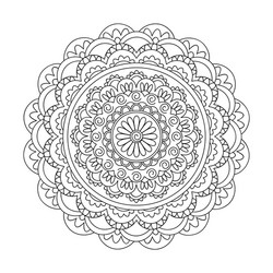 Spiral mandala coloring pages shape vector images