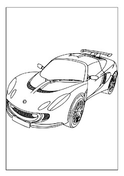 Printable race cars coloring pages