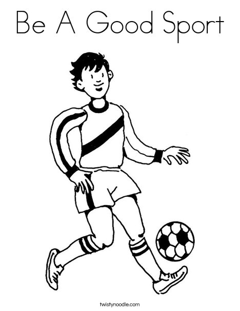 Be a good sport coloring page