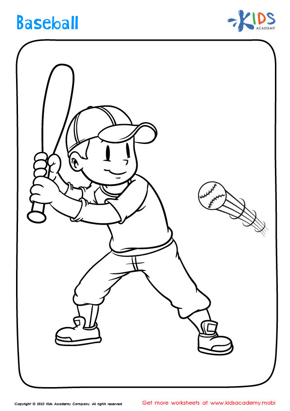 Free sports coloring worksheets for pre