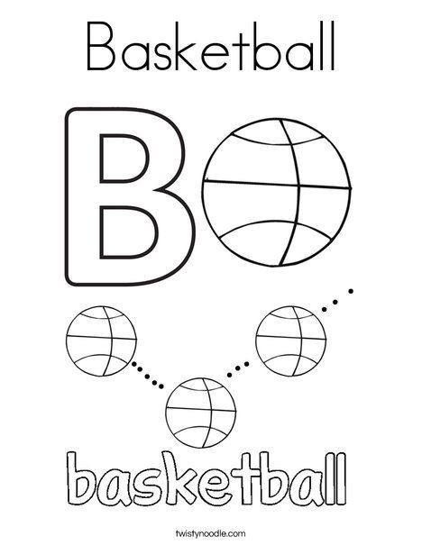 Basketball coloring page