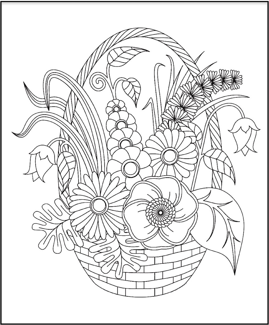 Coloring pages spring flower coloring pages excelent book flowers page the collection to print