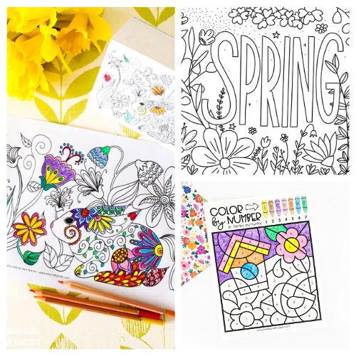 Free printable spring coloring pages