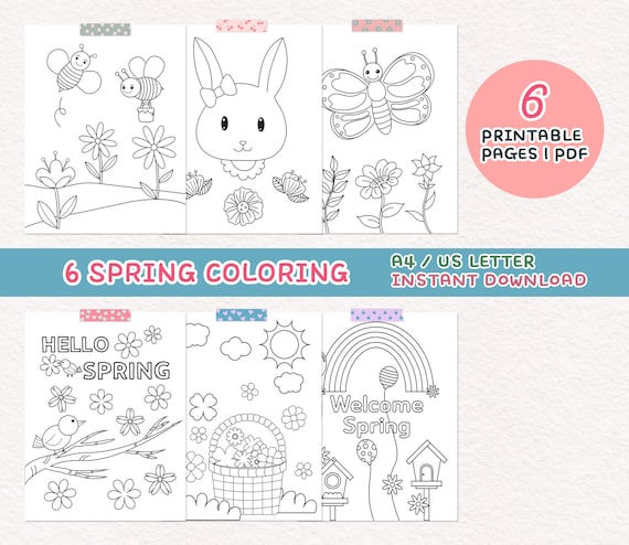 Coloring pages for kids spring coloring pages spring coloring sheets kids coloring pages teaching supplies printable a coloring pdf