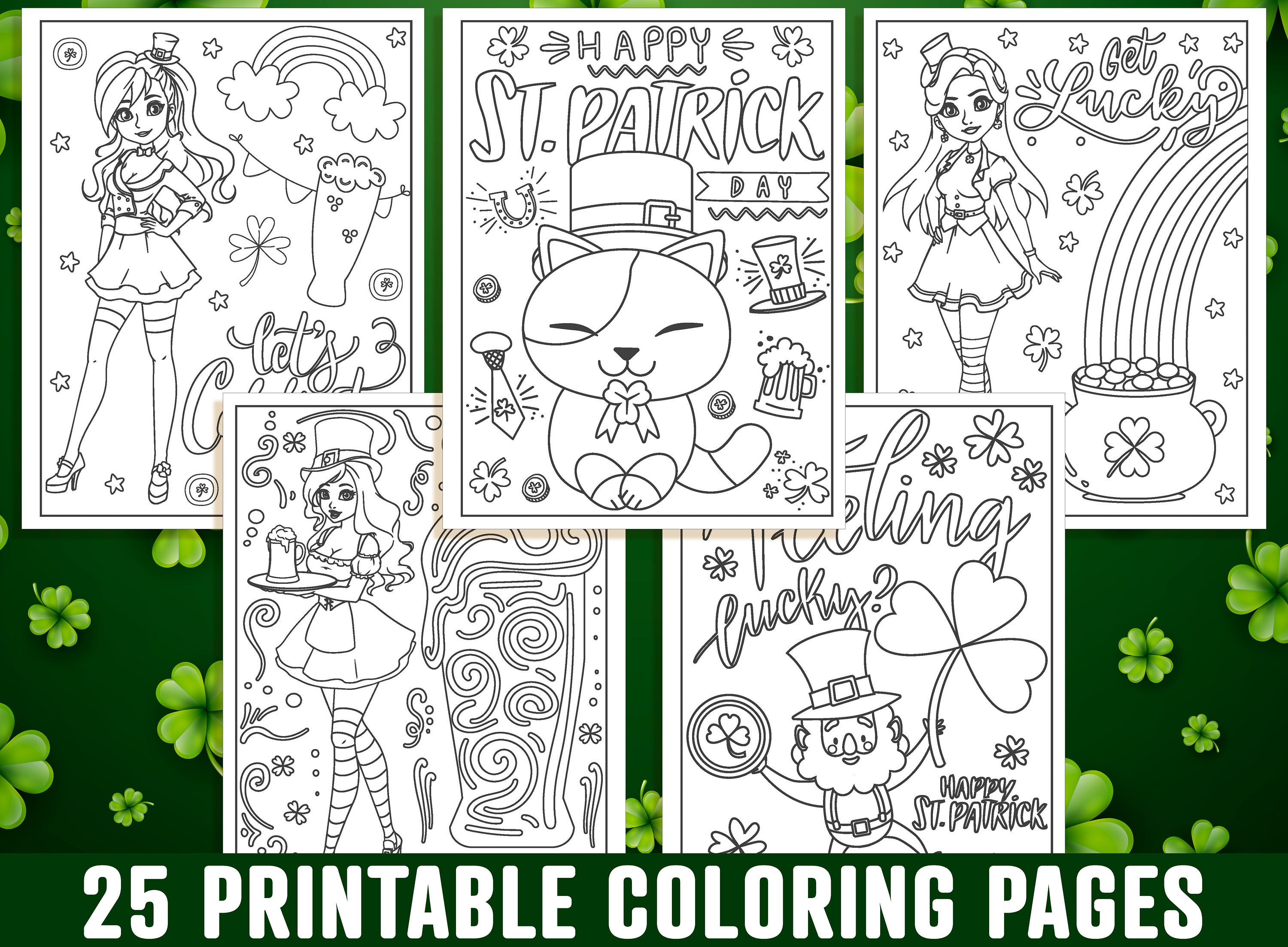 St patricks day coloring pages printable st patricks day coloring pages for kids boys girls teens patricks day party activity