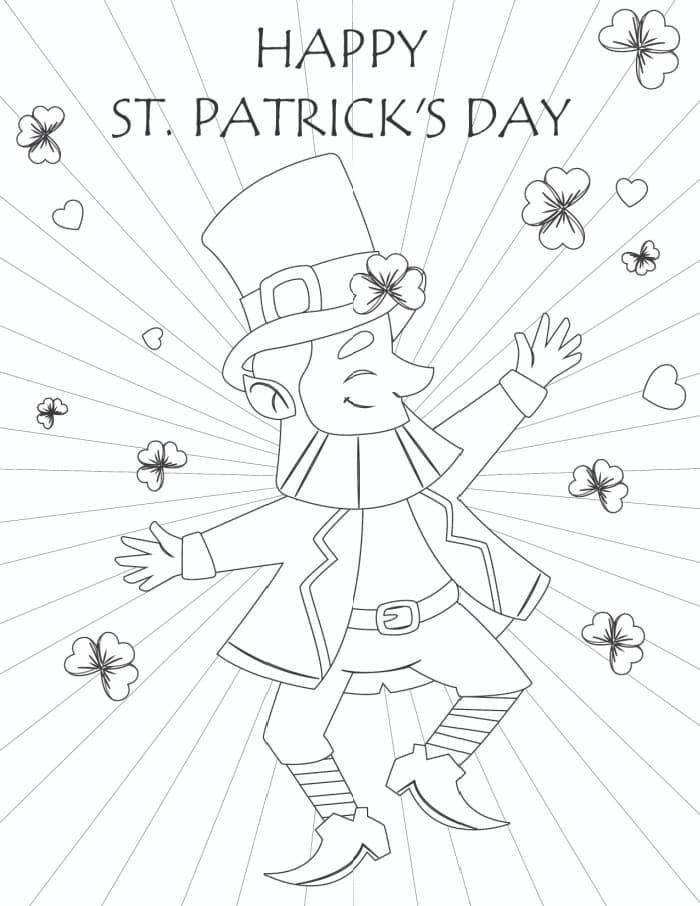 Free happy st patricks day coloring pages